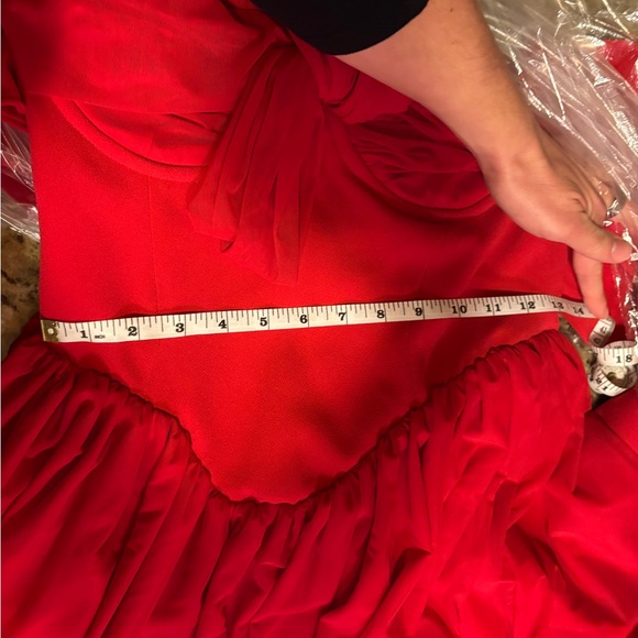 NWOT House of CB Alana Mini Dress in Red - Picture 8 of 8